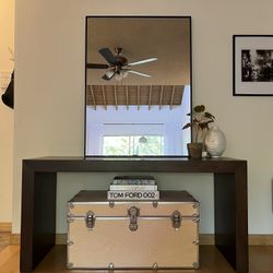 Modern Solid Dark Wood Console Table
