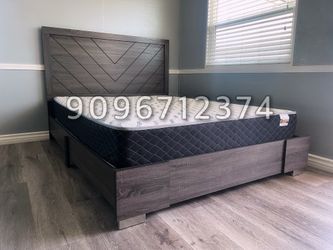King size alpine bed with orthopedic mattress included