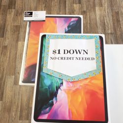 New Apple IPad Pro 12.9 4th Gen Tablet - 90 DAY WARRANTY - $1 DOWN - NO CREDIT NEEDED 