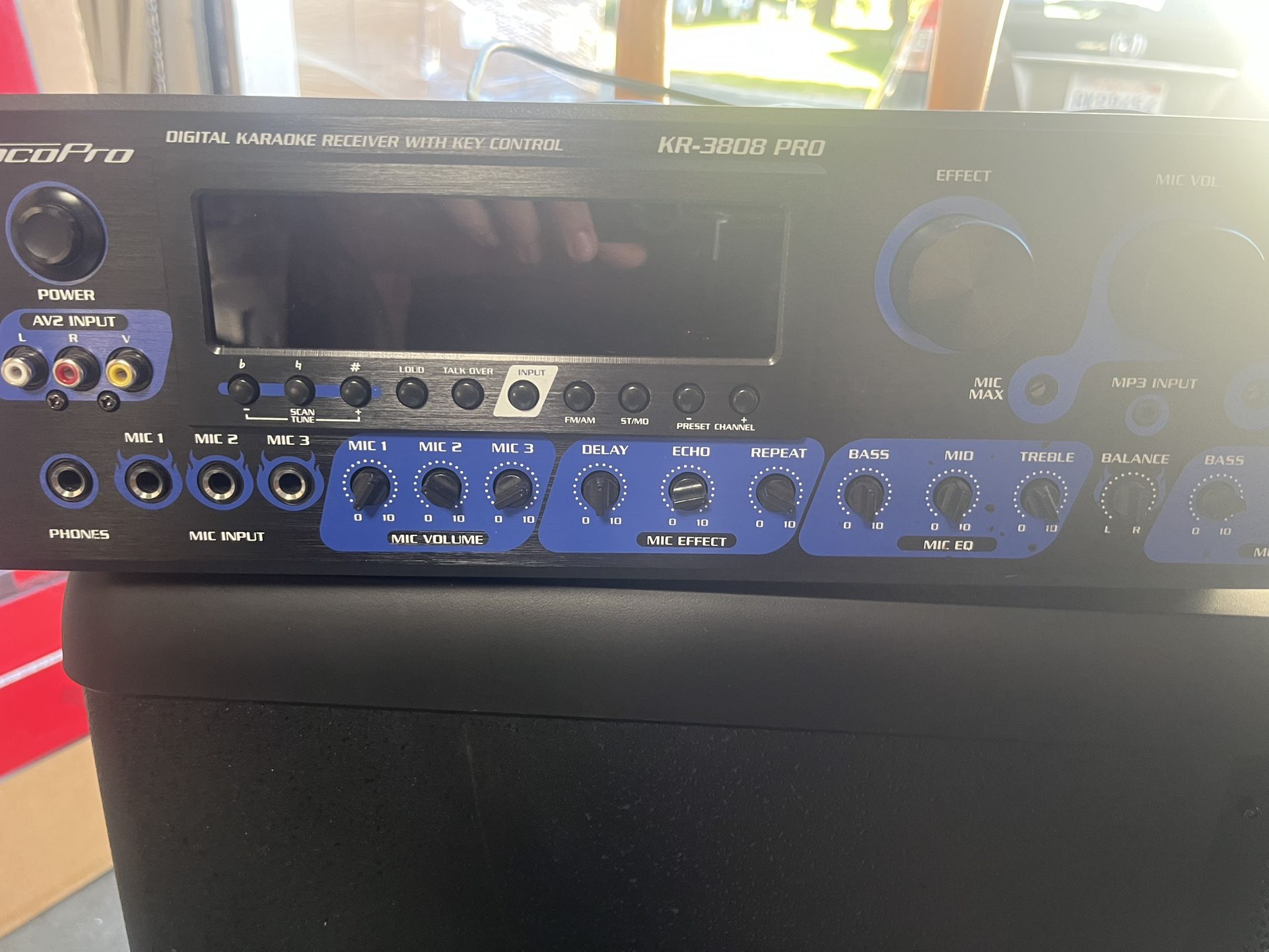 Digital Karaoke Receiver with Four professional speakers plus one Touchscreen song selection screen