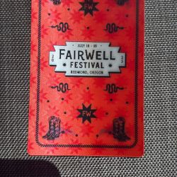Four FairFestival Tickets, Redmond Oregon, July 18, 2025 