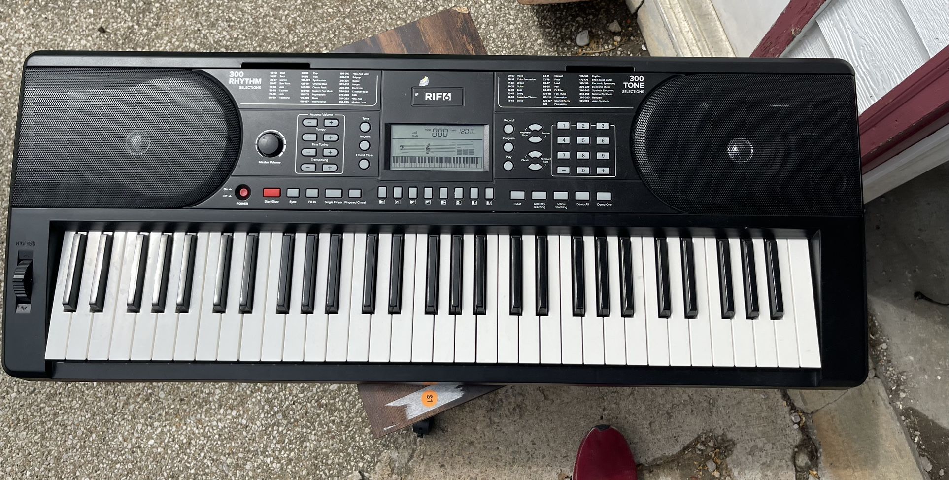 RIF6 Electric 61 Key Piano Keyboard LCD Display.