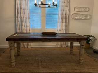 7’ solid Wood Dining room Table