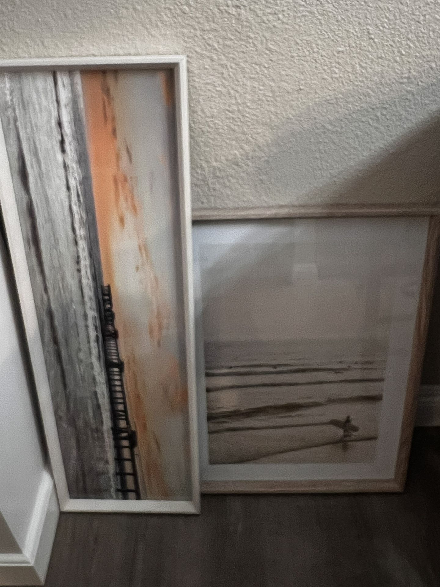 Surf Printed In White Washed Frames