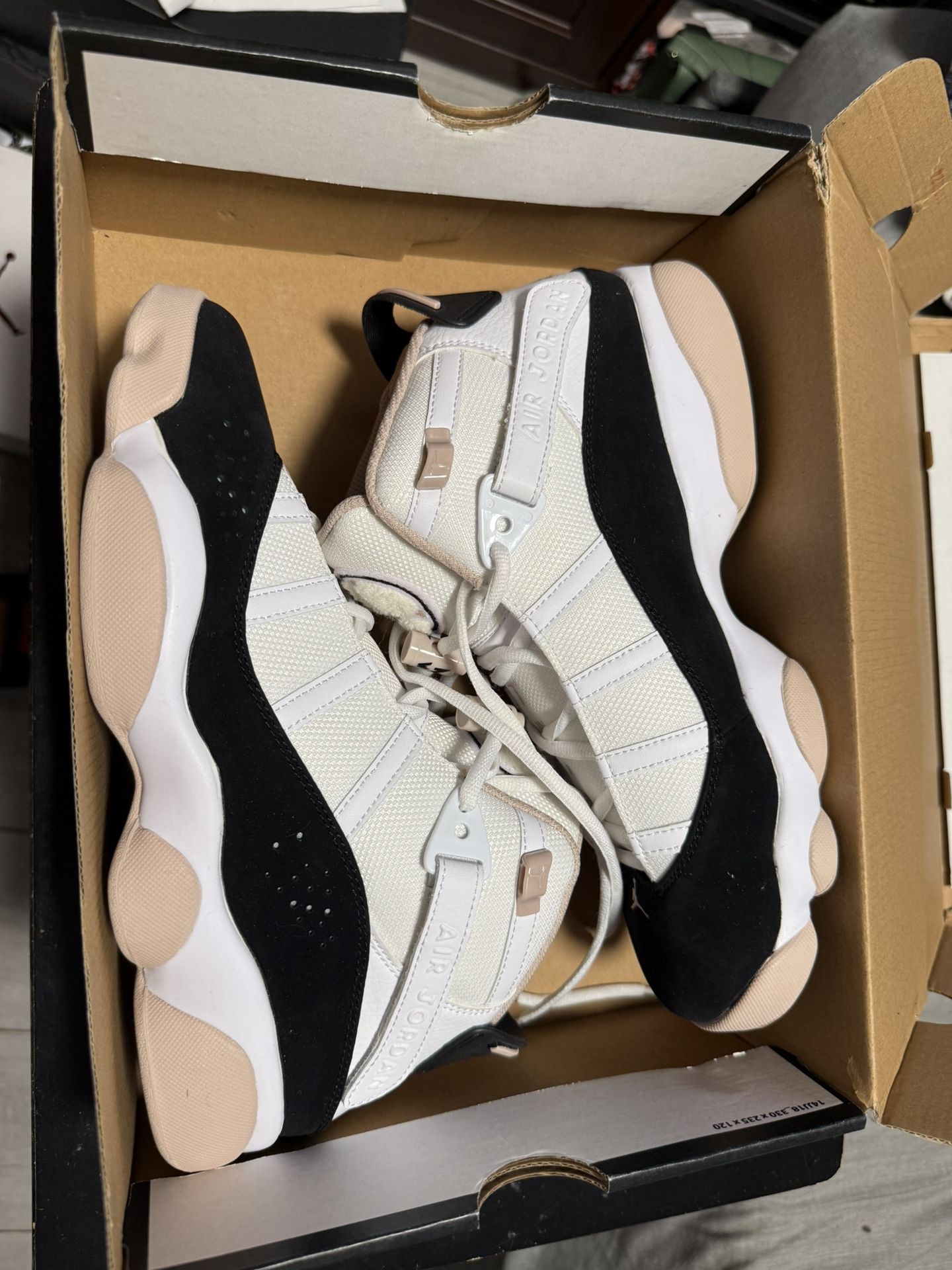 Jordan 6 Rings White Fossil Stone Black