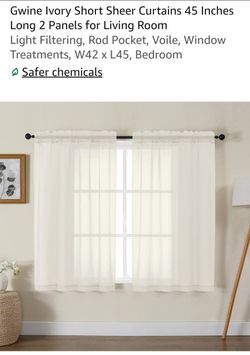 Window Sheer Panels and Tie back