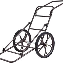 Mayjooy Folding Deer Cart, 500lbs Deer Cart Game Hauler w/17” Durable Rubber Wheels, Heavy Duty Game Carts for Hunting