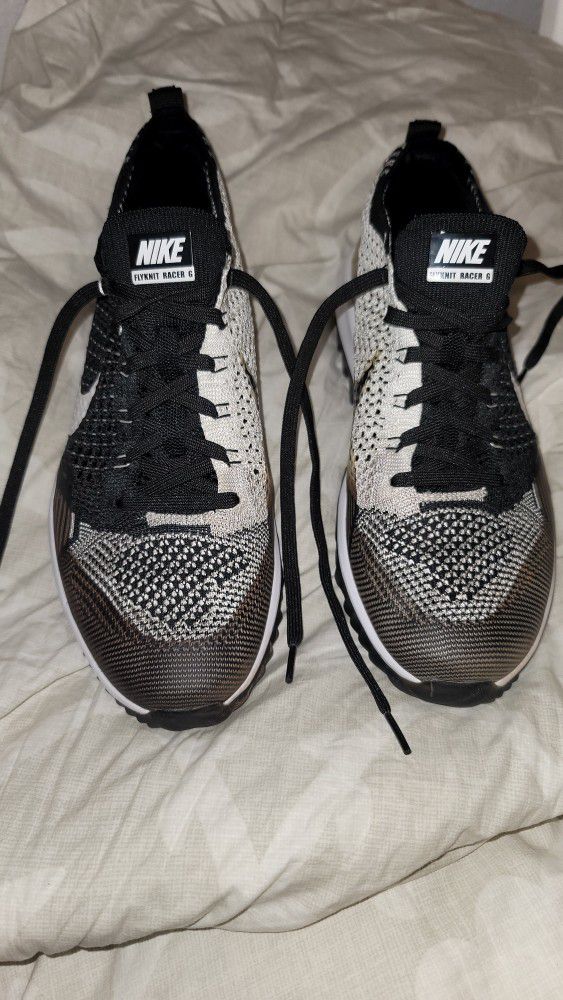 Nike Flyknit Racer G Golf Oreo Black White Knit Up Sneakers for Sale in VA - OfferUp