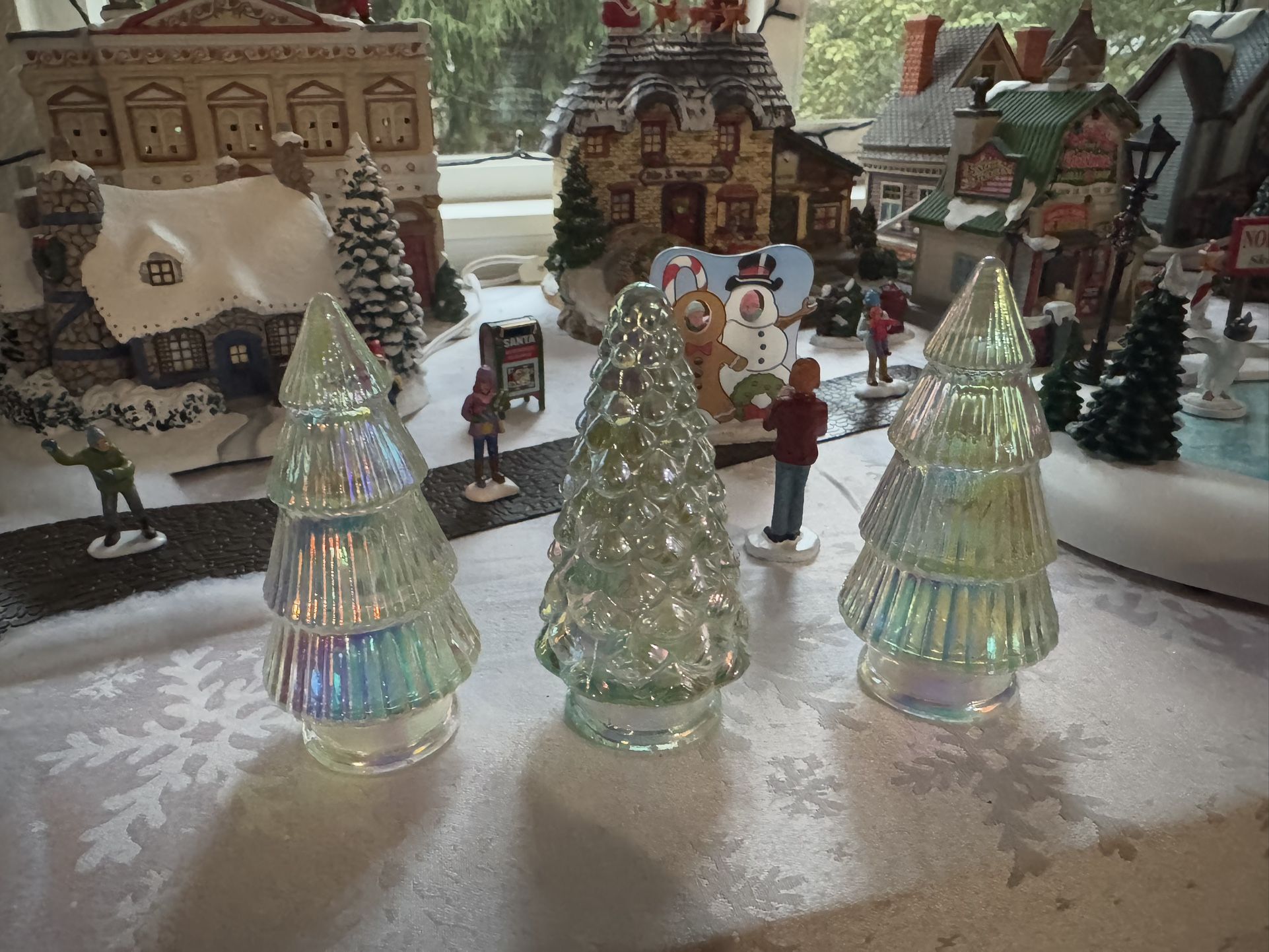 Ashland Table Top Glass Trees -set Of 3