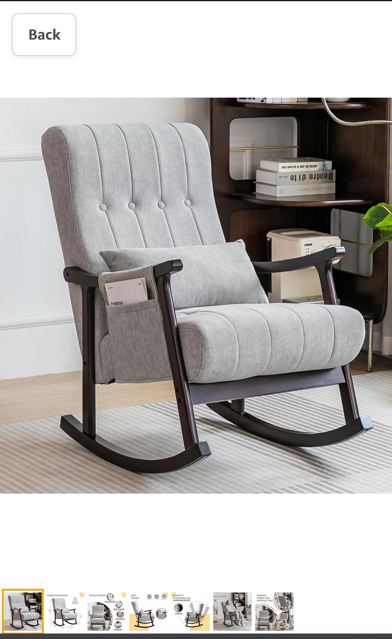 Rocking Chair Grey Color 