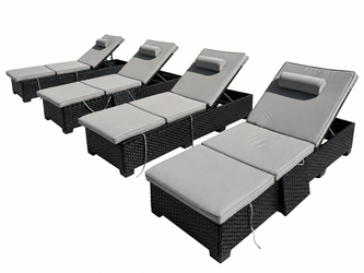 4x Outdoor Lounge chairs/tanning chaises