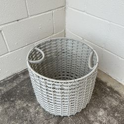 Wicker basket storage