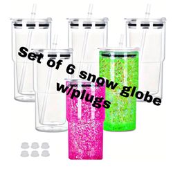 New set of 6 snow globe for tumbles