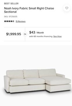 Noah ivory sectional couch