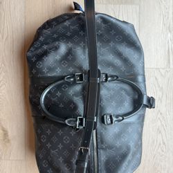 Louis Vuitton Monogram Eclipse Canvas Keepall Bandouliere 55