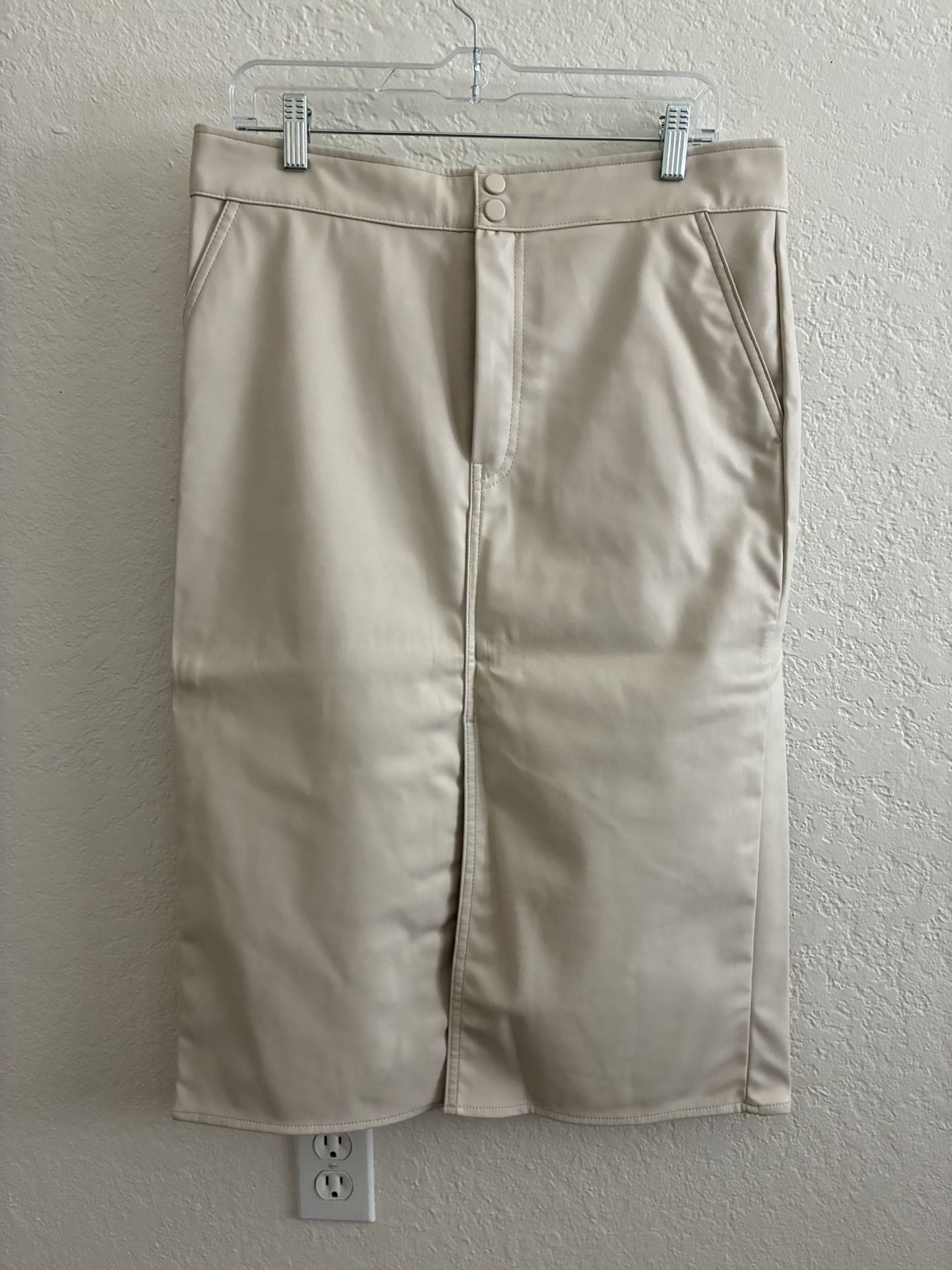 H&M Faux Leather Pencil Skirt