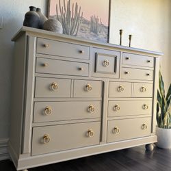 Gorgeous Large Modern/Boho Chic Taupe Dresser 