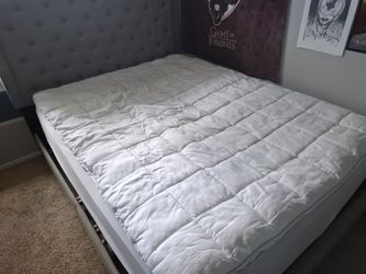 Queen Sealy Mattress & Matching Tufted Headboard/Frame Set