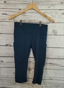 Athleta Cropped Leggings Peacock Blue Size Small