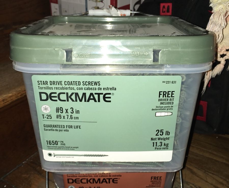 DeckMate #9 x 3 in. Star Flat-Head Wood Deck Screws (25 lb. Pack) Deck Mate