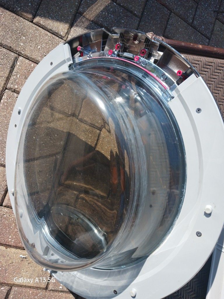 GE Profile Front Load Washer Door.
