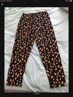 Halloween Candy Corn Leggings - Stretch Pants, Child Size M 7/8 - New (costume)