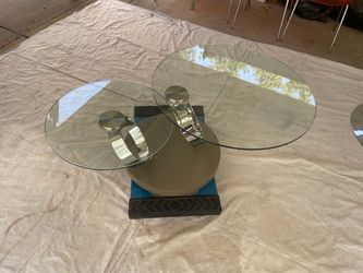 Copenhagen Modern Glass Top Coffee Table with Chrome Base