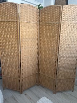 6ft Rattan Room Divider