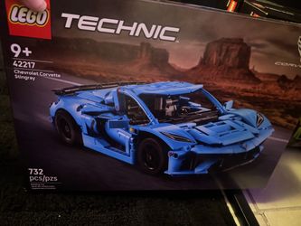 Blue Lego corvette
