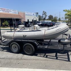 Inflatable Boat And Trailer Dinghy 