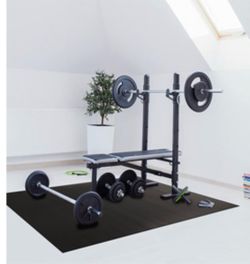 Large black rubber mat