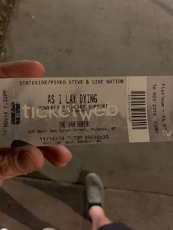 As I lay dying ticket $60 obo
