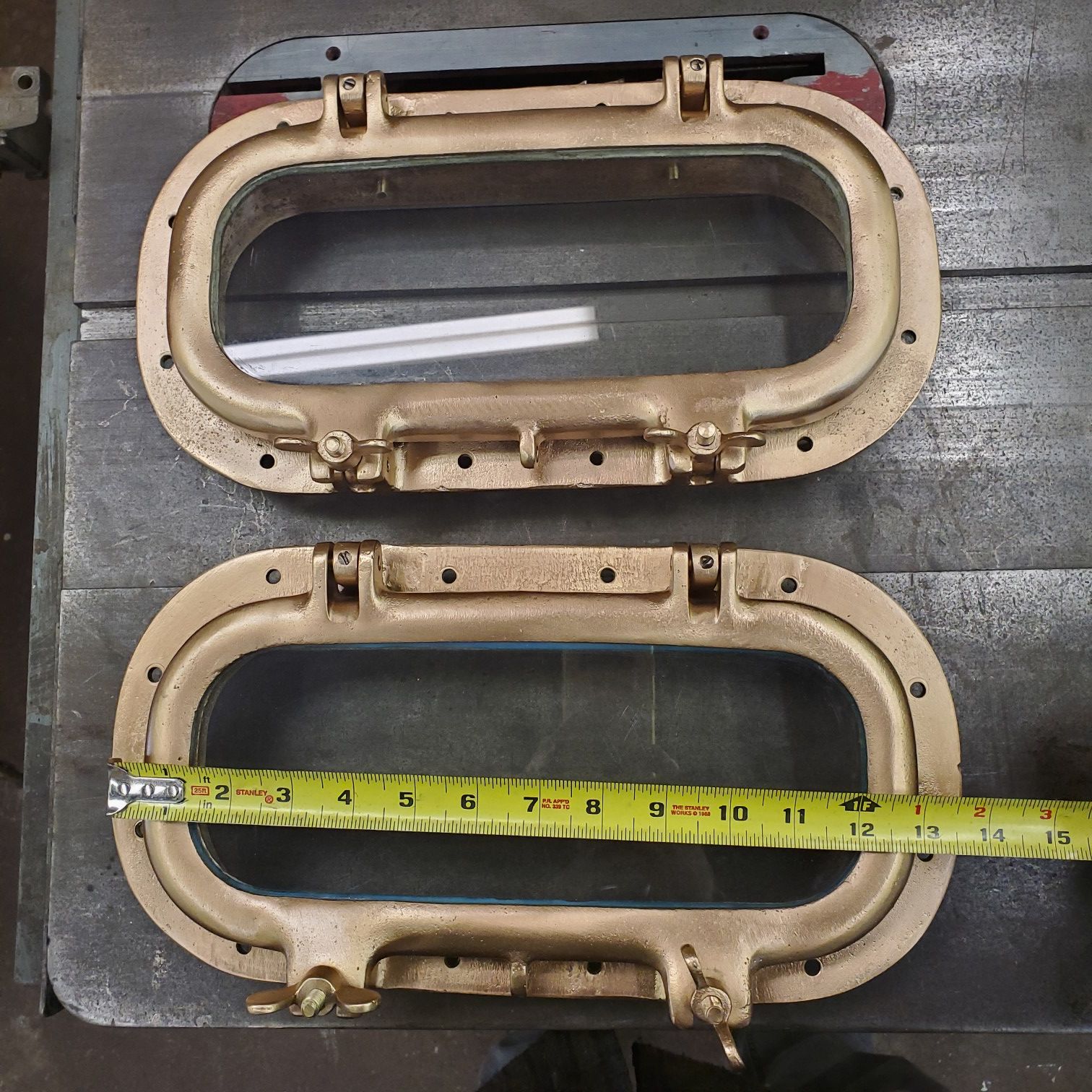 Solid brass portholes
