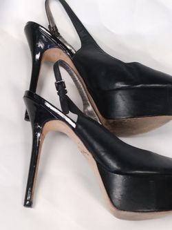 Sam Edelman heels black leather Sz 7.5