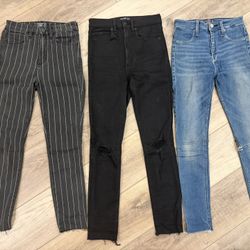 Abercrombie & Fitch | 3 Pairs Of  Skinny Jeans | High Rise | Women’s Size 0