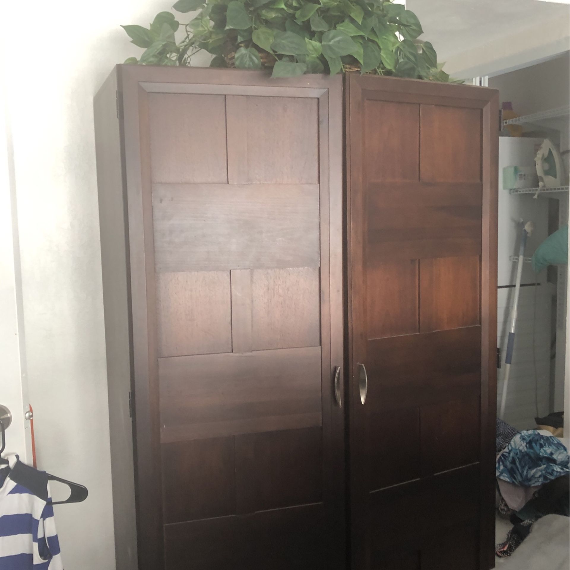 Solid Wood Armoire Cabinet- Bassett