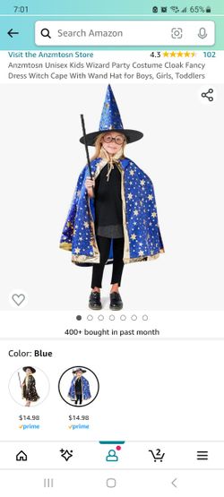 wizard costume and wand