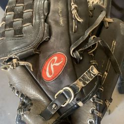 Used Black Rawlings High School Outfielders Glove