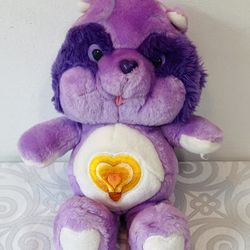 Vintage CARE BEAR COUSINS BRIGHT HEART RACCOON 13" Plush 1984 Kenner EUC