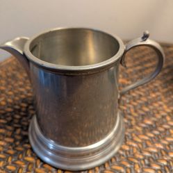English Pewter Creamer Pitcher 3.5" Tall
