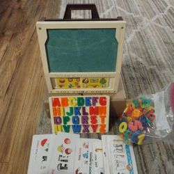 Vintage Fisher-Price Toys School Days Desk For Kids Used But In Great Condition