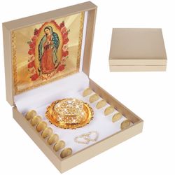 NIB Virgin of Guadalupe Wedding Arras Coin Set