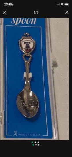 New Vintage Philadelphia Souvenir Spoon In Case