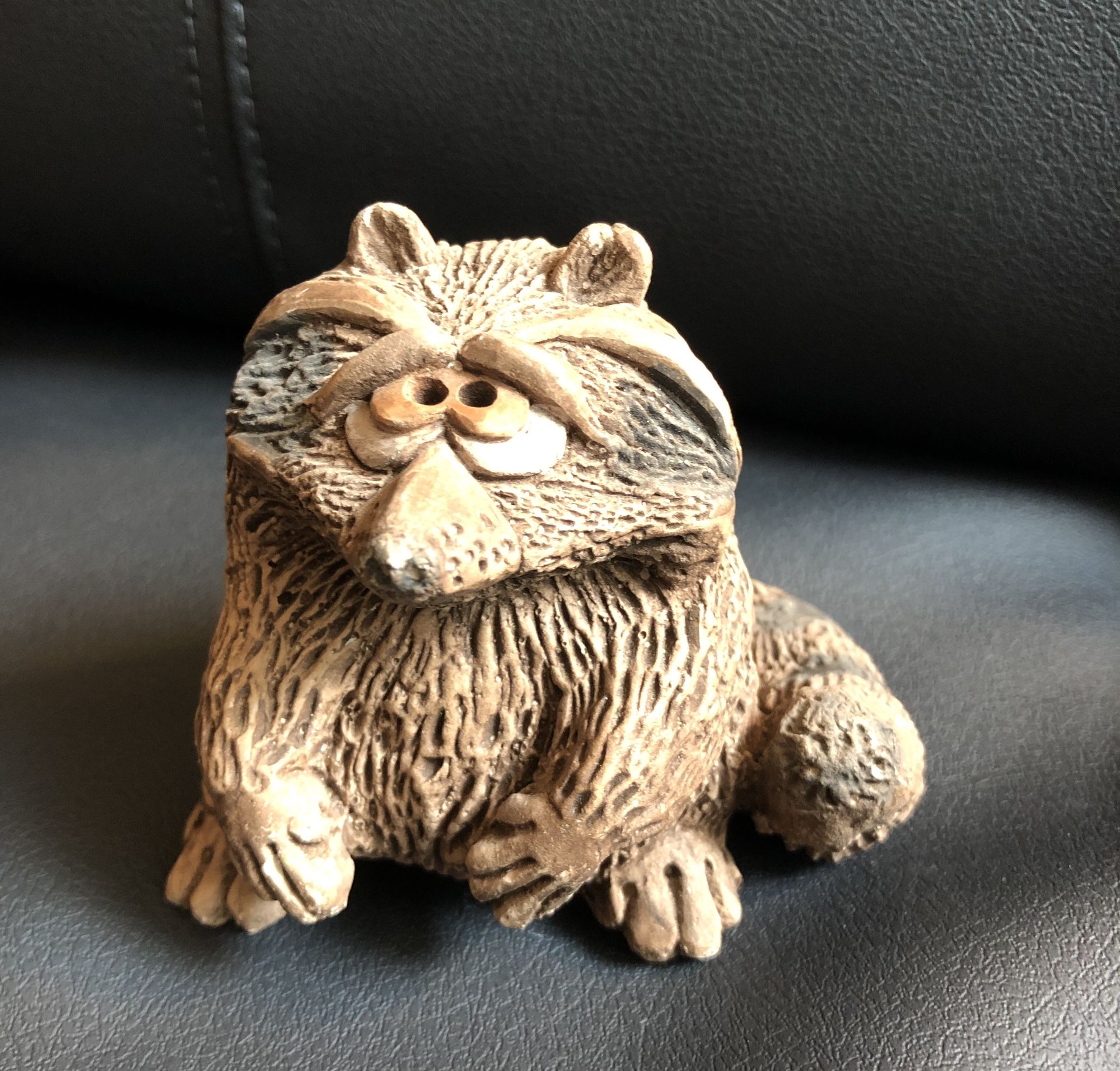 Really Sweet Ceramic Raccoon Figurine