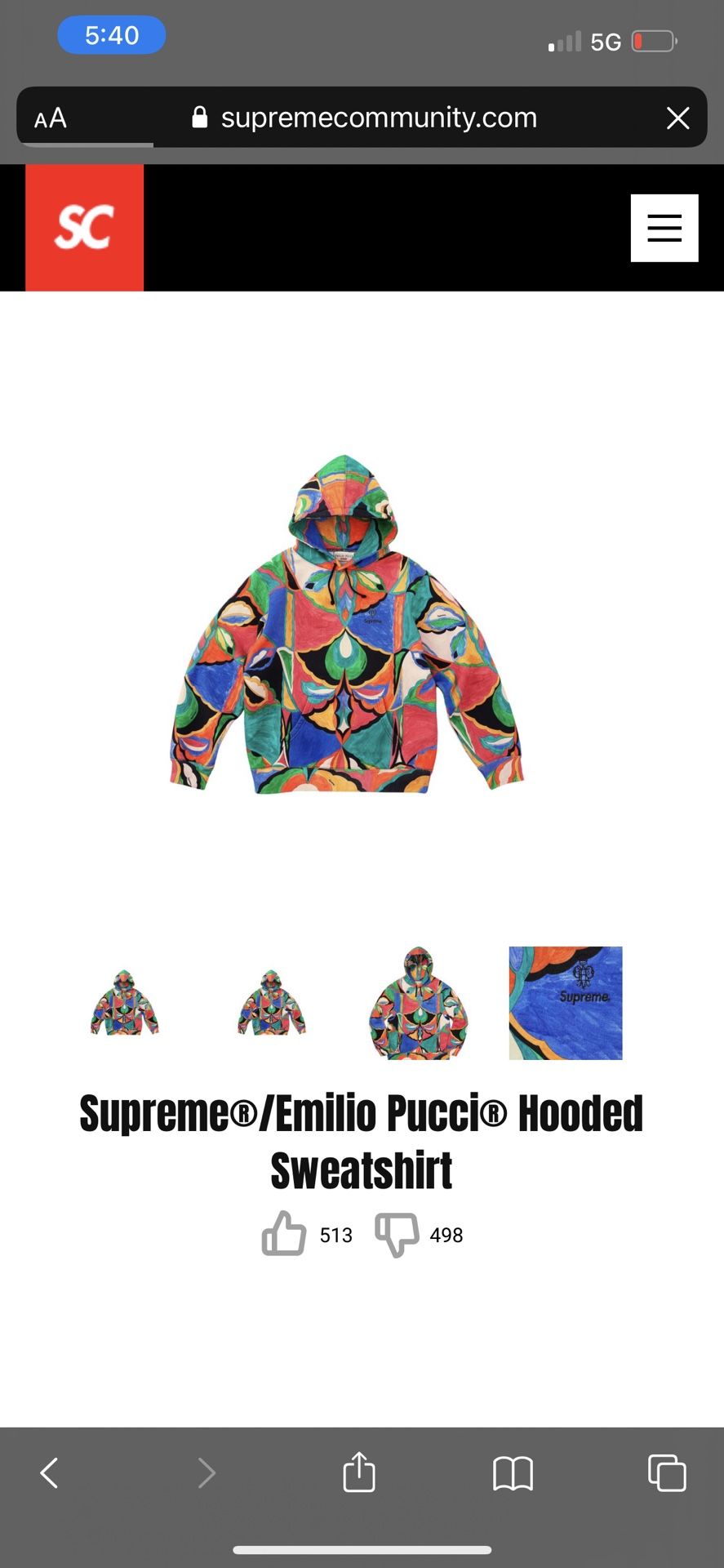 Supreme Emilio Puchi hoodie