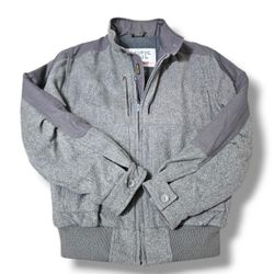 70s Pacific Trail "Sportswear Wool Coat Bomber Mens MEDIUM Full Zip Jacket Insulated Rare Classic