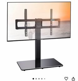 Universal TV Stand Base for 50-75 Inch LCD OLED Flat/Curved Screen TVs - Height Adjustable Center Stand Mount With Cable Management, VESA 800x400mm