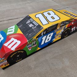 M&M Car Kyle Busch #18 Nascar Cardboard Racecar Store Display