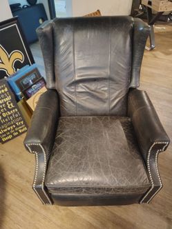 Genuine leather recliner