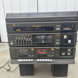 Stereo With Record Player  Radio  Cassette Player In Good Condition 